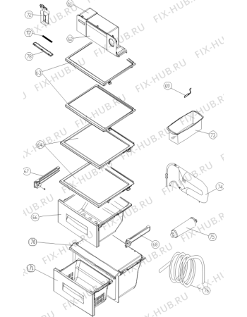 Взрыв-схема холодильника Gorenje NRS9182BRD (623827, HZLF63966E) - Схема узла 04