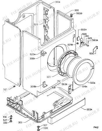 Взрыв-схема стиральной машины Castor CX962JP - Схема узла Cabinet + armatures