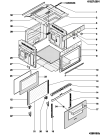 Схема №2 FZ99P1WHF (F039365) с изображением Дверца для плиты (духовки) Indesit C00195148