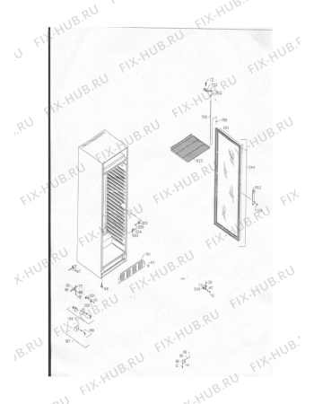 Взрыв-схема холодильника Electrolux FKG410GL - Схема узла Housing 001