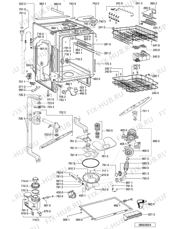 Схема №1 ADG 3452AV с изображением Панель для посудомоечной машины Whirlpool 481245370633
