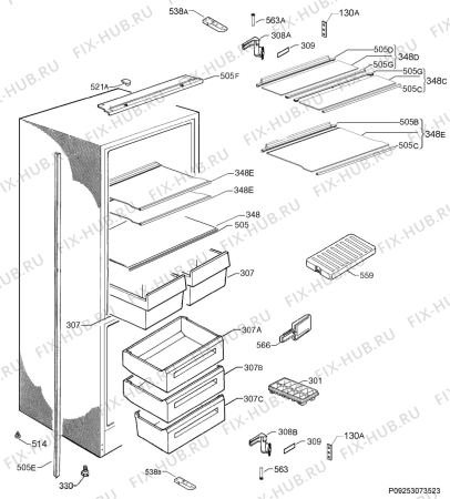 Схема №3 SCS91800F0 с изображением Модуль (плата) управления для холодильника Aeg 973925701702038