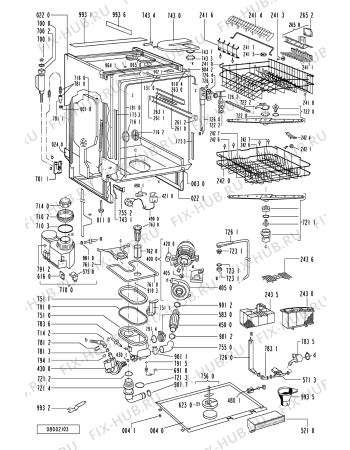 Схема №1 ADG 6556 IX с изображением Модуль (плата) управления для посудомоечной машины Whirlpool 481221478575