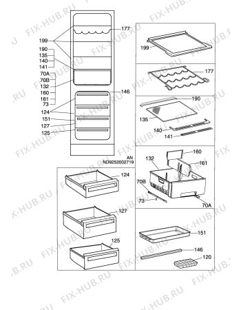 Взрыв-схема холодильника Electrolux ERB3911 - Схема узла C10 Interior