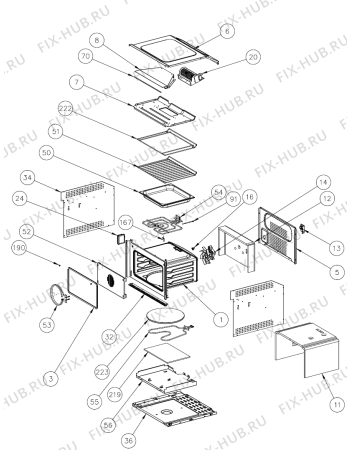 Схема №1 BOC3322AX (399151) с изображением Изоляция для плиты (духовки) Gorenje 429034