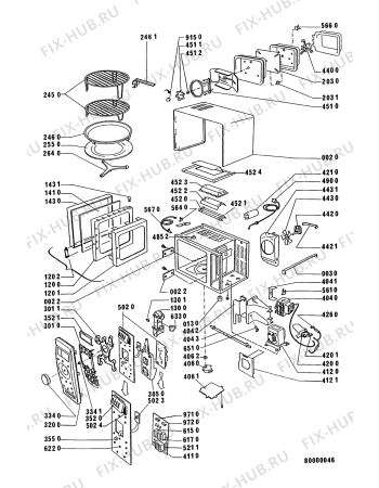 Схема №1 AVM 917 BL с изображением Корпусная деталь для микроволновой печи Whirlpool 481944059592