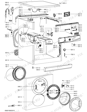 Схема №2 PAWF 1526 с изображением Обшивка для стиралки Whirlpool 480111104791