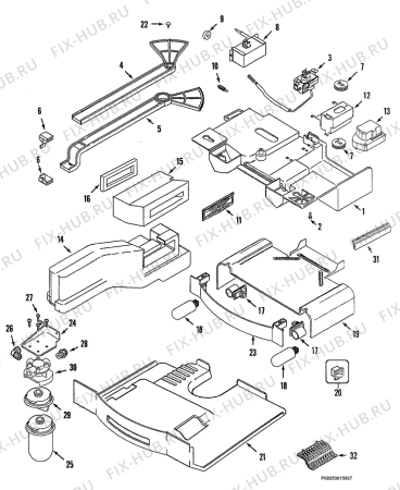 Взрыв-схема холодильника Electrolux GC2228GEH9 - Схема узла Cabinet + Electrical Equipment