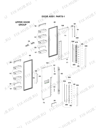 Взрыв-схема холодильника Whirlpool WMD 4001 X - Схема узла