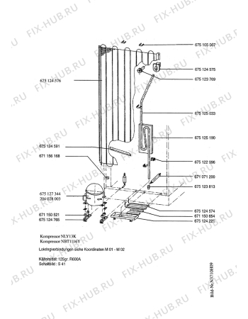 Взрыв-схема холодильника Aeg ARC2292-1 GA - Схема узла Freezer cooling system