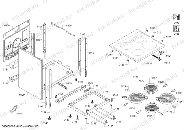 Схема №4 HA723220V с изображением Цоколь для плиты (духовки) Bosch 00773473