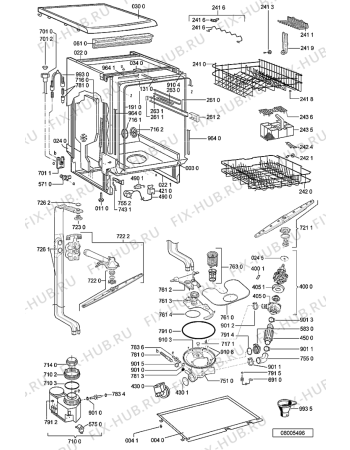 Схема №1 C 822 с изображением Обшивка для посудомоечной машины Whirlpool 481245373367