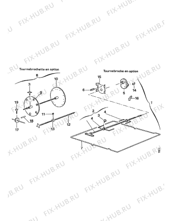 Взрыв-схема плиты (духовки) Electrolux EK6504/1 - Схема узла Accessories