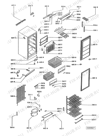 Схема №1 CA 4240/G/BS с изображением Вставка для холодильной камеры Whirlpool 481945299278