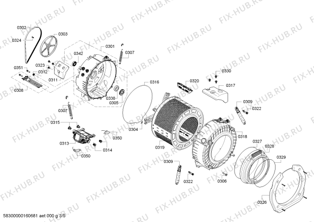 Схема №4 WK16D540HK с изображением Вставка для стиральной машины Siemens 00652022