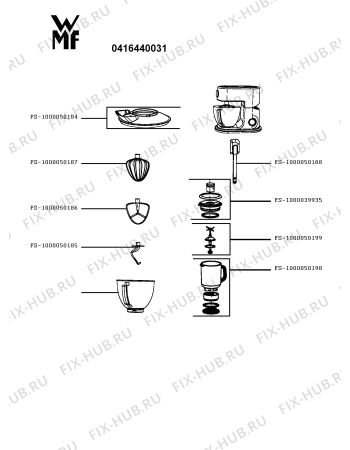Схема №2 0416440731 с изображением Взбивалка для кухонного комбайна Seb FS-1000050187