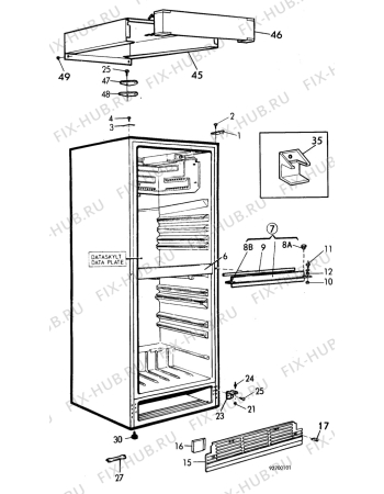 Взрыв-схема холодильника Elektro Helios KS409 - Схема узла C10 Cabinet