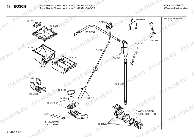 Схема №4 WFL147ANL Aqua Star 1400 electronic с изображением Панель управления для стиральной машины Bosch 00366726