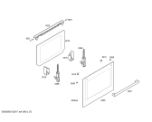 Схема №3 HBN200521E с изображением Передняя часть корпуса для духового шкафа Bosch 00662563