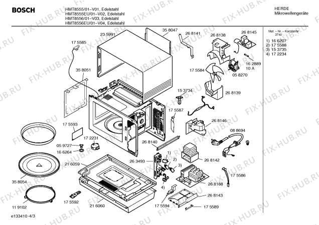 Схема №2 HMT8565EU с изображением Инструкция по эксплуатации для микроволновки Bosch 00525680
