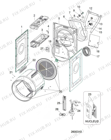 Схема №2 NTM1182XBUK (F154516) с изображением Декоративная панель для стиралки Indesit C00536099