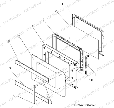 Взрыв-схема микроволновой печи Aeg Electrolux MCD2541E-M - Схема узла Section 3