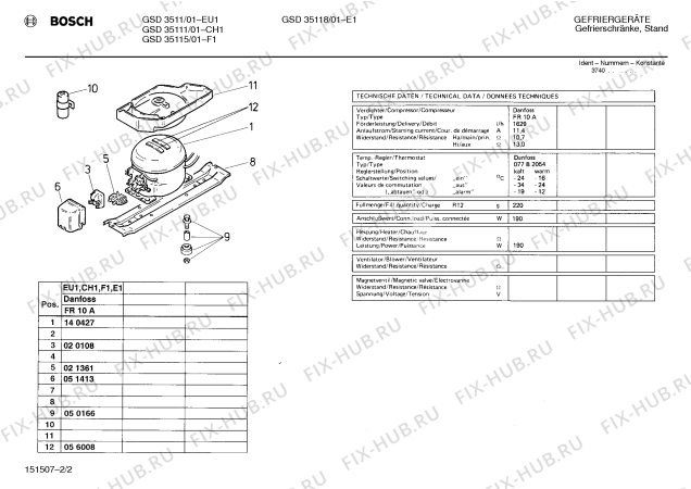 Взрыв-схема холодильника Bosch GSD3511 - Схема узла 02