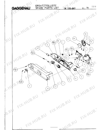 Схема №13 SK530062 с изображением Планка для холодильника Bosch 00233479