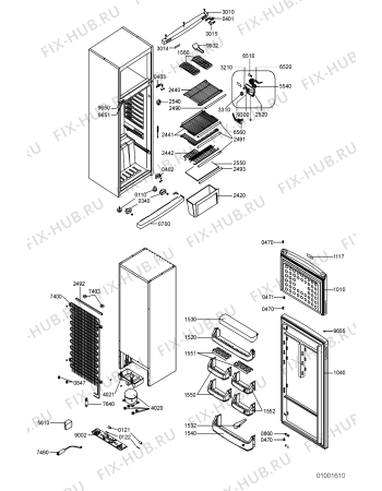 Схема №1 DPA 33 с изображением Держатель для холодильника Whirlpool 481241828986