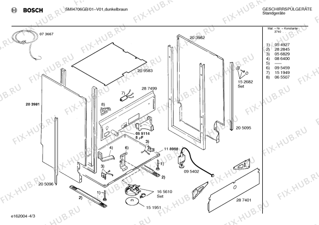 Схема №4 S4242G0 SI240 с изображением Переключатель режимов для посудомойки Bosch 00095412