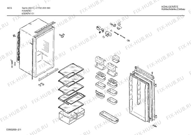 Схема №1 KI6AEN1 2141 с изображением Плата для холодильника Bosch 00286199