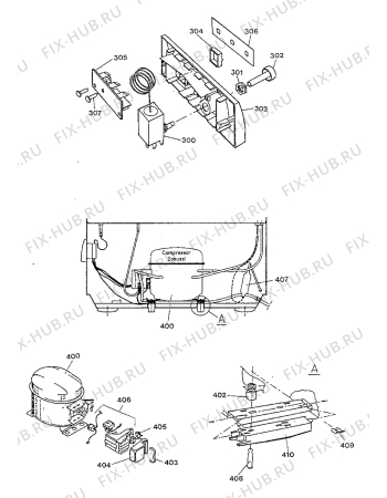 Взрыв-схема холодильника Zanussi ZA310SD - Схема узла Cooling system 017