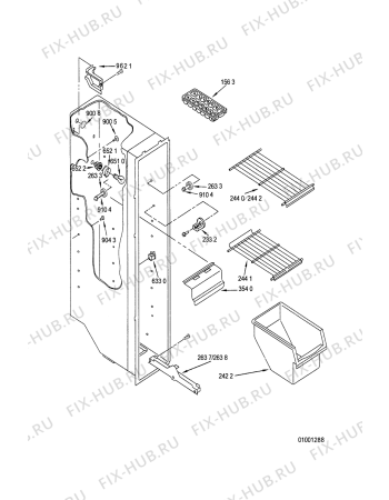 Схема №5 ARZ 710/W с изображением Затычка для холодильника Whirlpool 481246228409