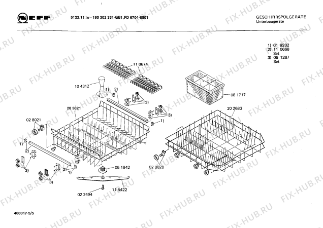 Схема №4 195302331 5122.11IW с изображением Панель для посудомойки Bosch 00117708