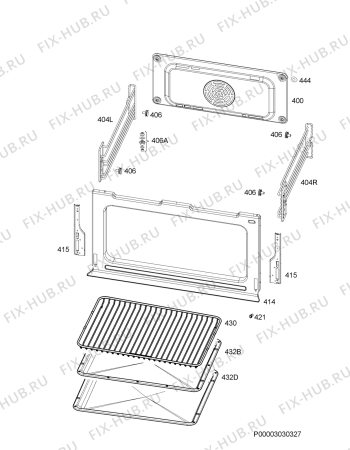 Взрыв-схема плиты (духовки) Husqvarna Electrolux QCK5565X - Схема узла Oven