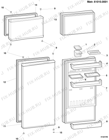 Взрыв-схема холодильника Whirlpool FR2902TPHILCO (F014471) - Схема узла