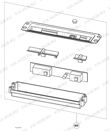 Взрыв-схема вытяжки Aeg Electrolux DF7290-M - Схема узла Section 2