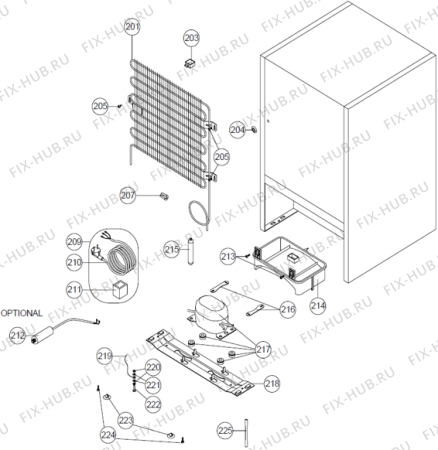 Взрыв-схема холодильника Gorenje R30914AW (393489, HS09564) - Схема узла 03