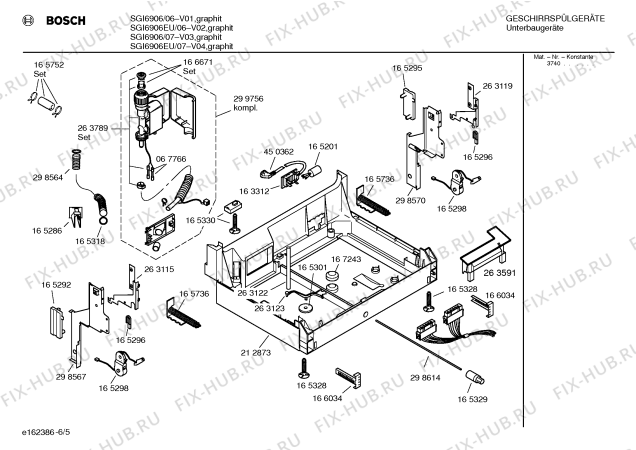Схема №4 SGI6905 с изображением Инструкция по эксплуатации для посудомойки Bosch 00520173