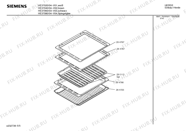 Схема №4 HE37040 с изображением Инструкция по эксплуатации для плиты (духовки) Siemens 00521927