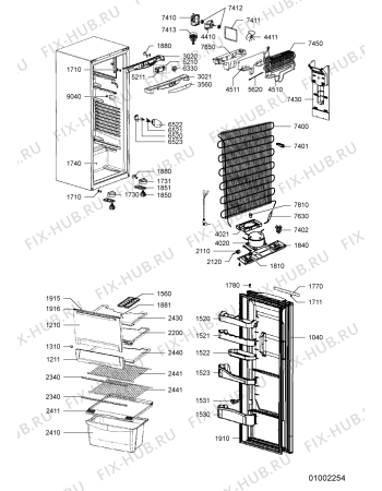 Схема №1 IRN 395/I с изображением Обшивка для холодильника Whirlpool 481246088298