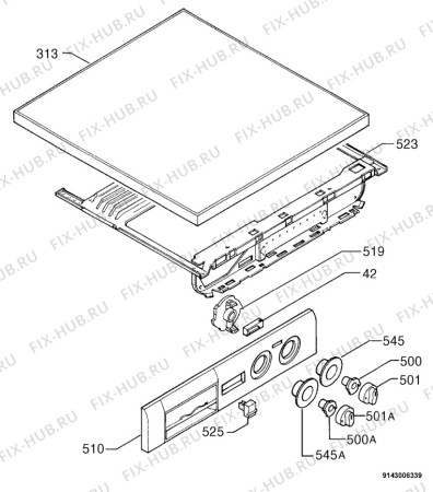 Взрыв-схема стиральной машины Zanussi FLS1204 - Схема узла Command panel 037