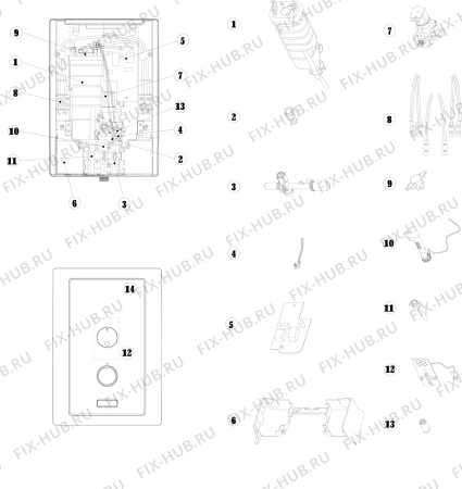 Схема №1 EYL10566BT с изображением Дроссель для водонагревателя Electrolux 4055279972