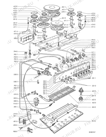 Схема №1 ACM 308 IX с изображением Указатель для плиты (духовки) Whirlpool 481241378505