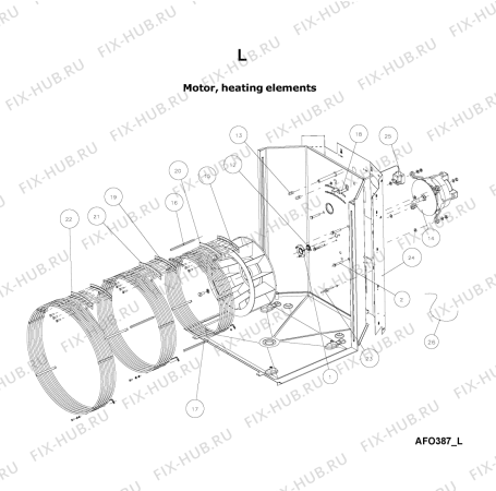 Схема №13 AFO 385 с изображением Запчасть для комплектующей Whirlpool 483286011489