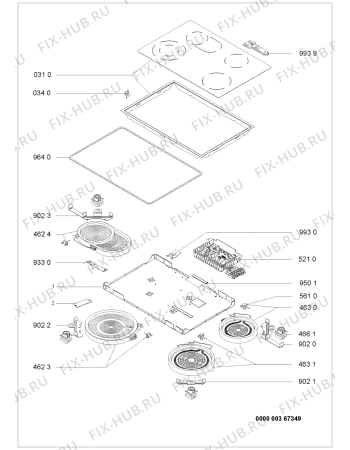 Схема №1 EKAH 5460-1 IN с изображением Уплотнитель двери для духового шкафа Whirlpool 481240118848