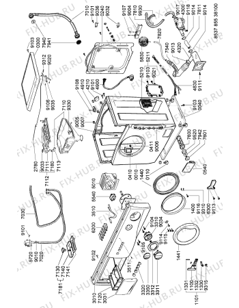 Схема №2 AWG 870/4 OS с изображением Микропереключатель для стиральной машины Whirlpool 481241028746
