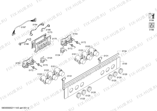 Схема №3 HEG319US6 с изображением Кабель для духового шкафа Bosch 10006181