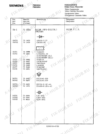 Схема №34 FM639Q4 с изображением Инструкция по эксплуатации для видеотехники Siemens 00530629