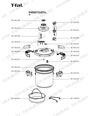 Схема №1 P4500733/87A с изображением Котелка Seb SS-981258